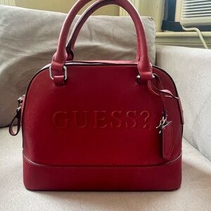 Guess Red Satchel Bag